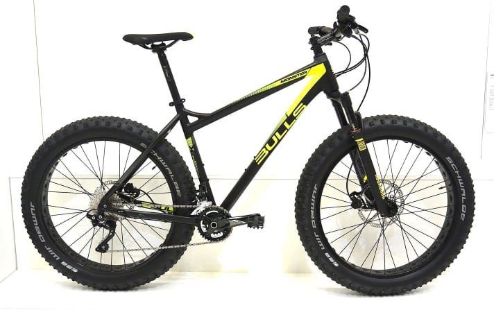   Monster S - the Bulls fatbike with Rock Shox Bluto suspension fork.