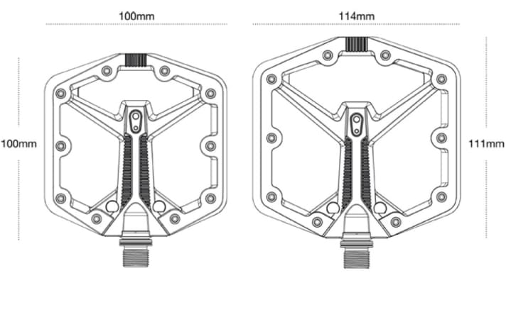 Dimensions of the new Stamp 1 pedals