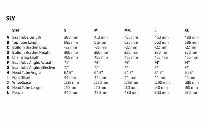 Das Mondraker Sly gibt es in fünf Größen.