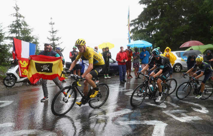 Different times: Team Sky still dominated the Col de Joux in 2016