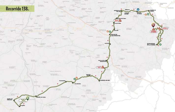 Die 5. Etappe auf der Karte