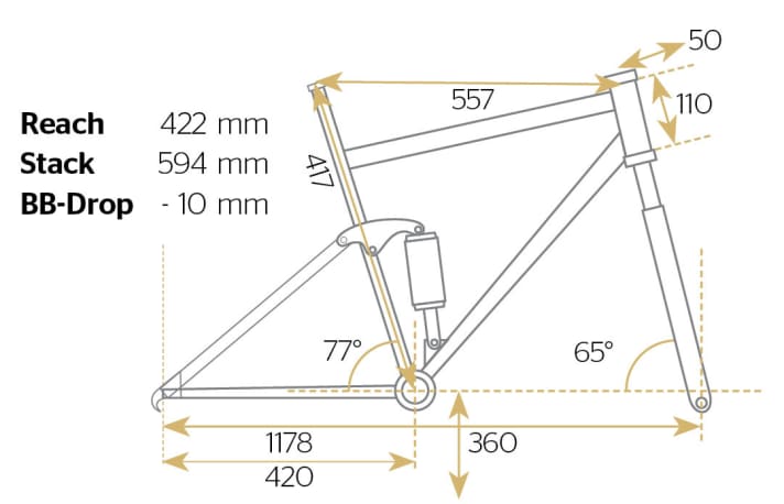   Kona Precept DH 200 - Geometry