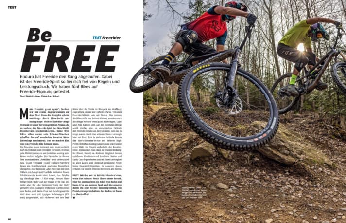5 Freerider im Test.