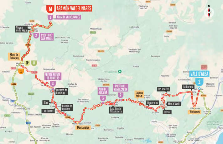 Die Strecke der 7. Etappe der Vuelta a España 2026