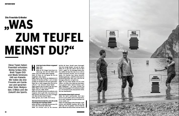   Die drei Freeride-Erfinder im Interview: Richie Schley, Wade Simmons, Brett Tippie.