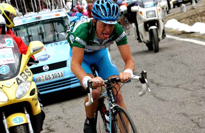 Für die Bergpunkte ging Fabian Wegmann regelmäßig in Fluchtgruppen und quälte sich die Gebirgspässe hoch.