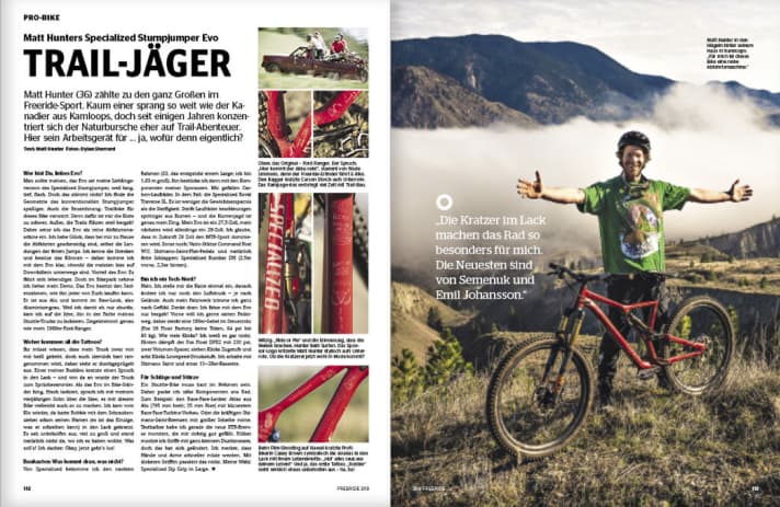   Matt Hunter explains his trail weapon.