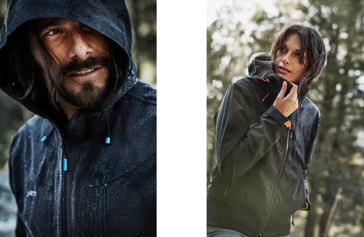   Yeti hat auch noch Robusteres im Angebot: Die neuen 3-Lagen-Hardshell-Jacken Cavan (Herren) und Clare (Damen). Sie bieten weniger Atmungsaktivität als die Medby, halten aber noch mehr aus und sind wärmer. Vom langen Rückenstück profitieren auch Biker.