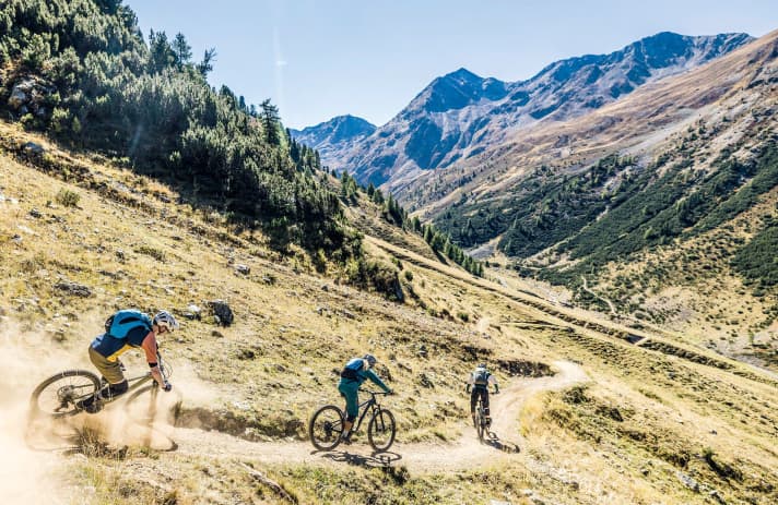 Singletrails satt in Livigno
