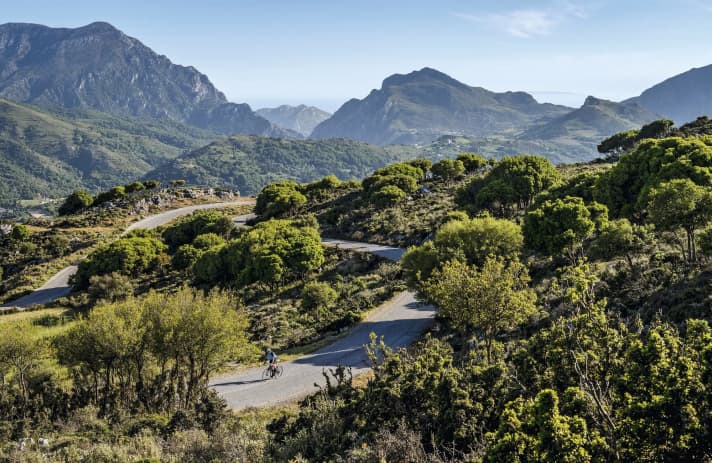 Beautifully winding mountain road near Karines