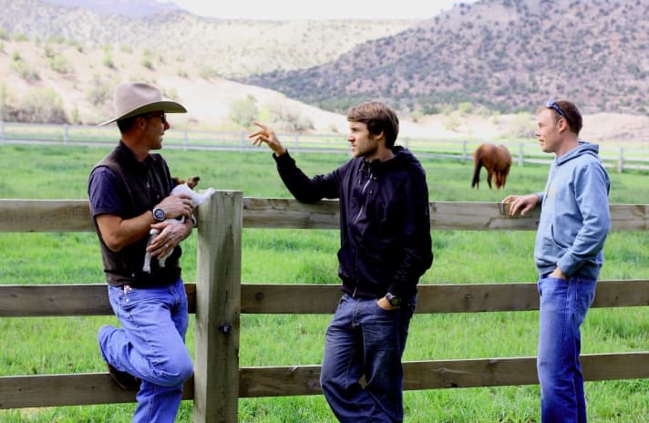   Tomac's ranch in the middle of green areas for growing hay. He has his own motocross track there.