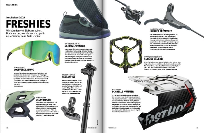 Freshe Teile für Freeride-Mountainbiker für 2023.