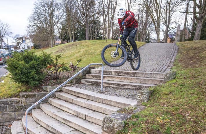 Jumping stairs without tripping