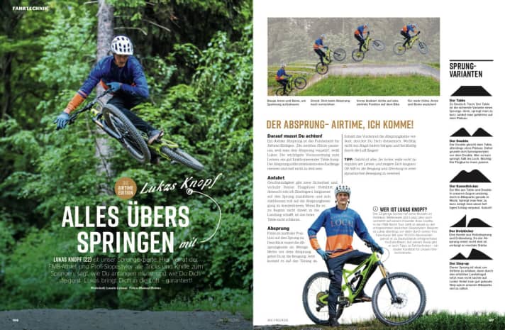 In der aktuellen Ausgabe bringt dich Lukas in die Luft. Im Fahrtechnik-Spezial verrät er alles, was du über Airtime wissen musst. Ab 1. August am Kiosk. | k.