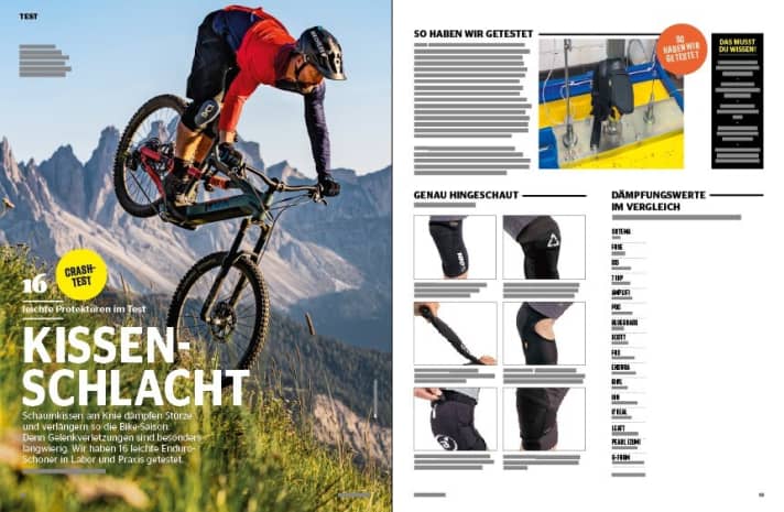   16 knee protectors in the FREERIDE comparison test