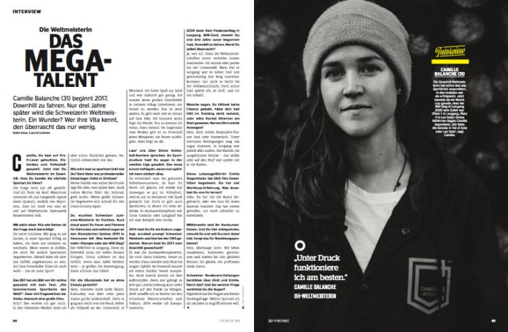   "I work best under pressure." Camille Balanche in a FREERIDE interview