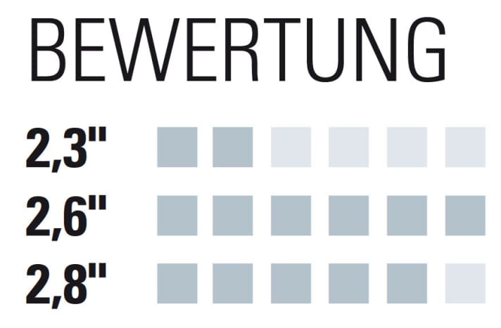Bewertung Test 6: Den besten Schutz gegen Durchschläge bieten die 2,6 Zoll breiten Reifen. | n.