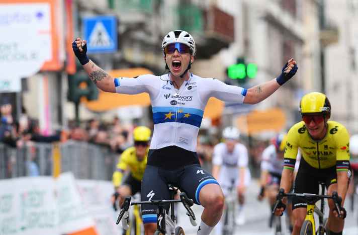 Die Schnellste: Europameisterin Lorena Wiebes siegte im Frühjahr beim Eintagesrennen Mailand-San Remo