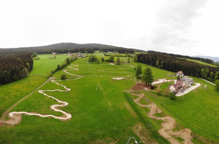   A bird's eye view of Trail Land Miesenbach.