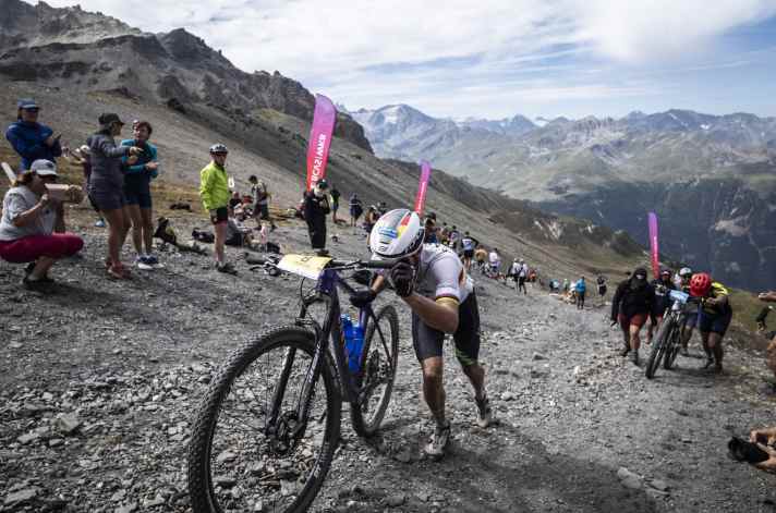 This push section of the Grand Raid BCVS between Verbier and Grimentz demands everything from even the best marathon riders.