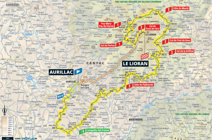 Die Strecke der 10. Etappe der Tour de France 2026