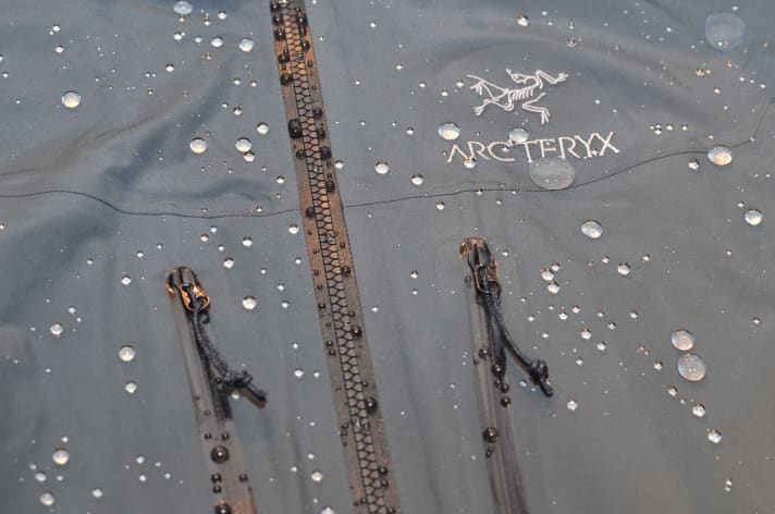 Rain should roll off the rain jacket like a lotus leaf