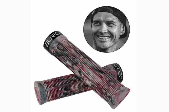 Greg Minnaar has a number of signature products. These include, amongst other things, grips which are said to have been designed to suit his preferences.