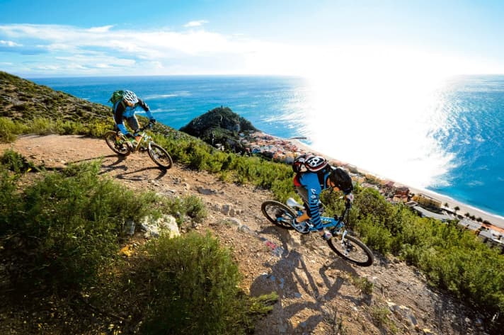  The trail network around Finale Ligure is so good that bikers from all over the world stop there to ride the trails, some of which are legendary.