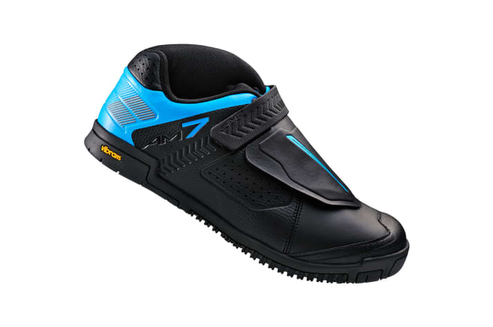   Der AM7 mit Vibram-Sohle, aber ohne Cleat-Montage.