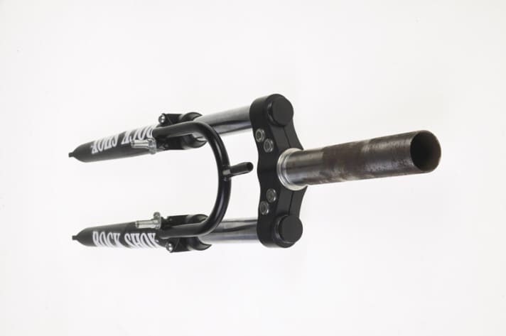   The Rock Shox One was the first suspension fork with 50 mm travel.