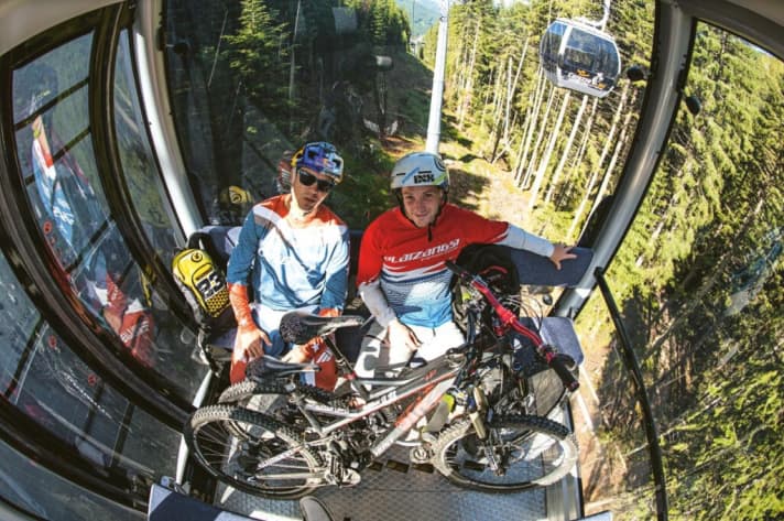   Drei Lifts muss man bei der Trail-Runde im Latemar fahren.