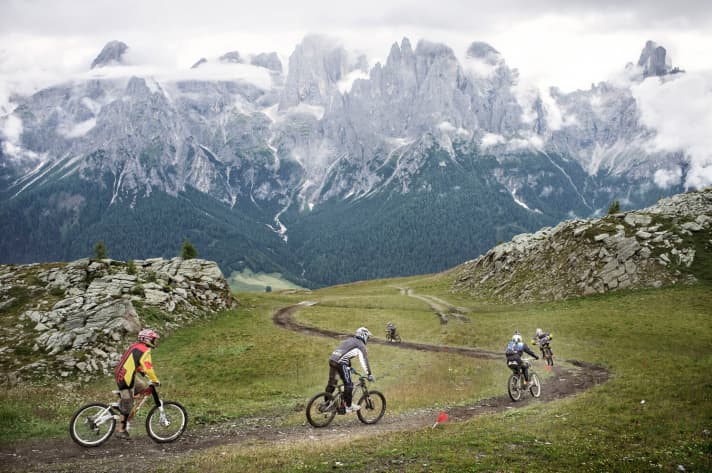   The bike park trails in San Martino - in the east of the Dolomites - are also great fun for amateur freeriders and bike park newbies.