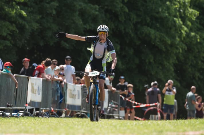 Max Ebrecht at the finish line: 2nd place!