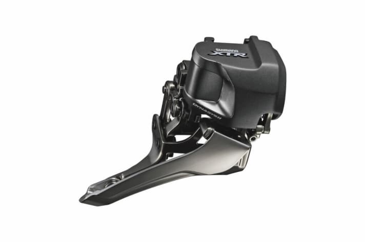 Front derailleur: The front chainrings can also be changed electrically.