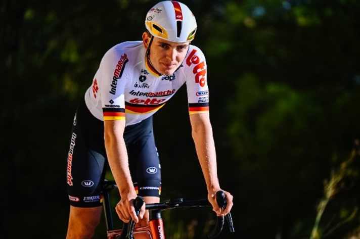 Auch das Trikot des deutschen Meisters Georg Zimmermann verändert sich für einige Rennen - unter anderem die Tour de France