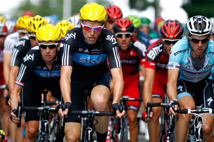 Christian Knees an der Spitze des Feldes. Heute ist der Deutsche Sportlicher Leiter in der britischen Mannschaft.