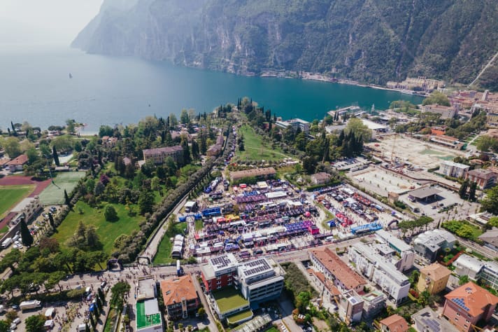 A bird's eye view of the Expo site in Riva.