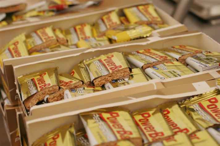 Riegel für Bike-Veranstaltung: schnelle, konzentrierte Energie-Zufuhr.