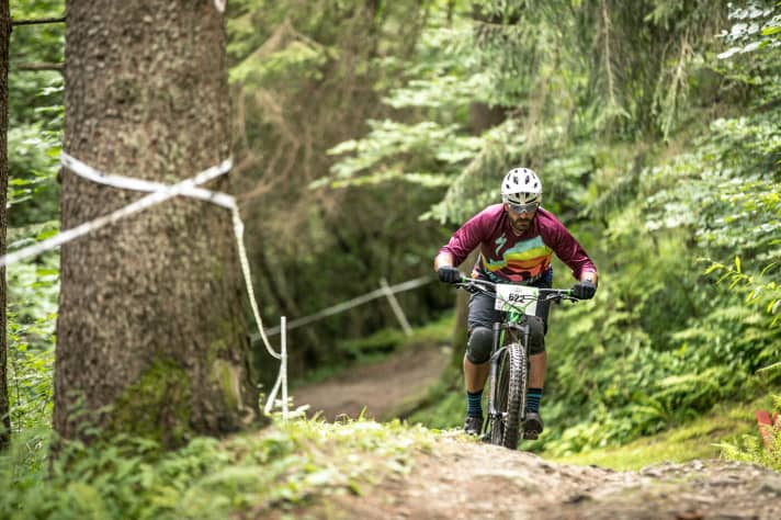   Sebastian Maag von Specialized auf dem Uphill-Prolog am Samstag.