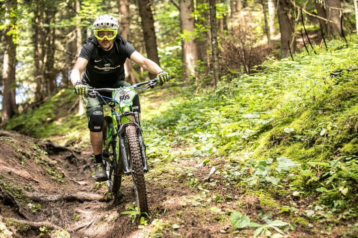   Stage five was the most challenging stage of the weekend with countless damp roots.