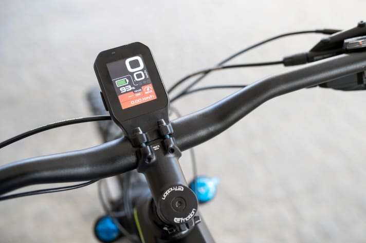   The display is somewhat exposed in front of the stem.