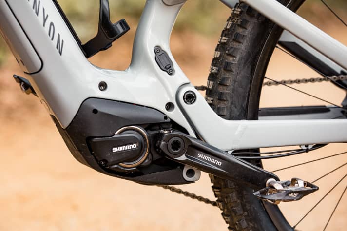   The centrepiece of the new Spectral:On is the Shimano E8000 motor.