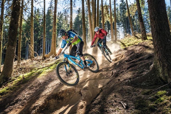   Schöneben-Trail: Auf diesem Trail testen wir Bikes und Fahrwerke. Warum? Weil der Trail richtig schön fordert, wenn er schnell gefahren wird. Vorsicht: Bei Nässe wird’s schnell sketchy.