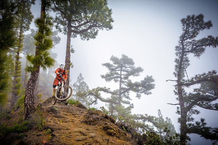 Ride along the mountain ridge: The trail winds its way over 2000 metres in altitude down to the sea. | r.