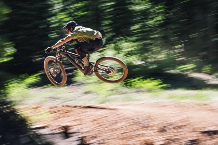   Specialized Turbo Kenevo Expert in action: Bike park on two wheels: If you buy the Kenevo, you don't need a shuttle or gondola, but you do need pop to take off.