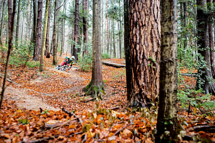   Paradies hinterm Haus: Marcus Klausmann auf seinem Pumptrack