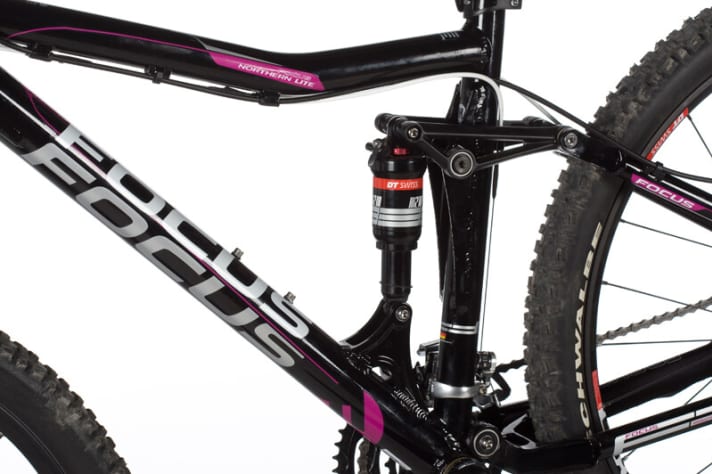   Visually, the designers could have made more of an effort. The red DT shock doesn't harmonise with the frame design.