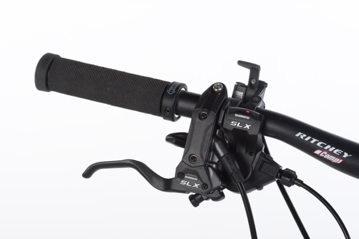   Die SLX-Bremshebel ließen sich schnell und einfach über die Einstellschraube verstellen – alles ohne Werkzeug.