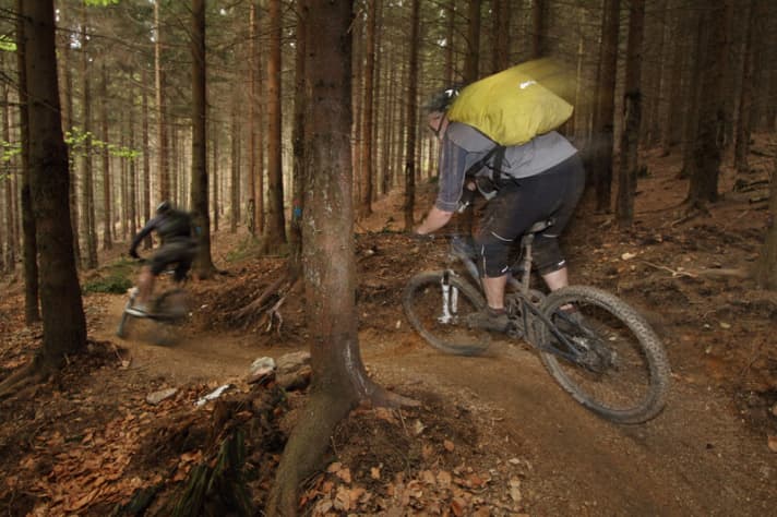   Perfectly shaped: push away small hills and ride through the bend with momentum - this helps you over the next climb without pedalling.