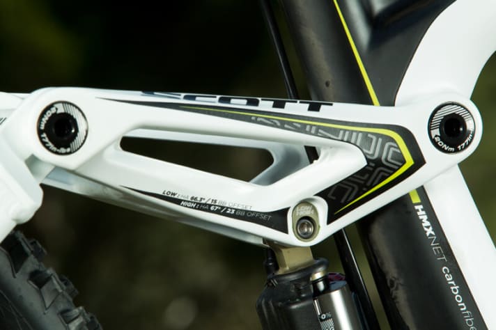   The geometry can be adjusted via the damper suspension.